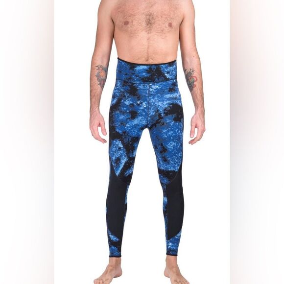 Seac men’s xl ghost 3.5MM pants open cell wet suit bottoms camouflage new - Picture 2 of 8